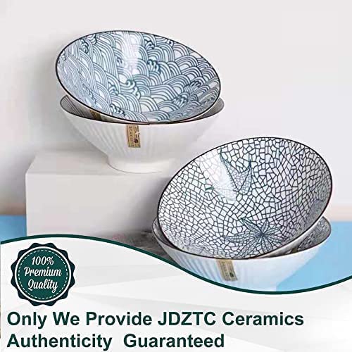Jdztc Ramen Bowl Set Of 4 With Chopsticks Japanese Ceramic Ramen Bowl Asian Soup Bowls And Spoons Set Kit 12Pcs #TOP5
