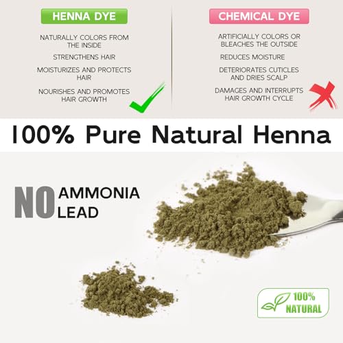 Polvo de Henna Natural para Cabello con Agua de Rosas miniatura 2