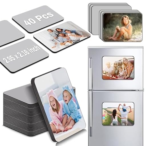 LATERN 40 Piezas Imanes en Blanco para Sublimación, 5,5cm x 7,5cm Personalizados Sublimación Refrigerador Blanco Pegatinas Magnéticas para Bricolaje Cocina Microondas Oficina Pared Puerta Decorativo | Ya disponible en tu tienda friki favorita! En mundofriki.es!