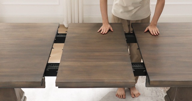 Amazon.com - SCANORDIC Black Oval Expandable Dining Table for 6 8