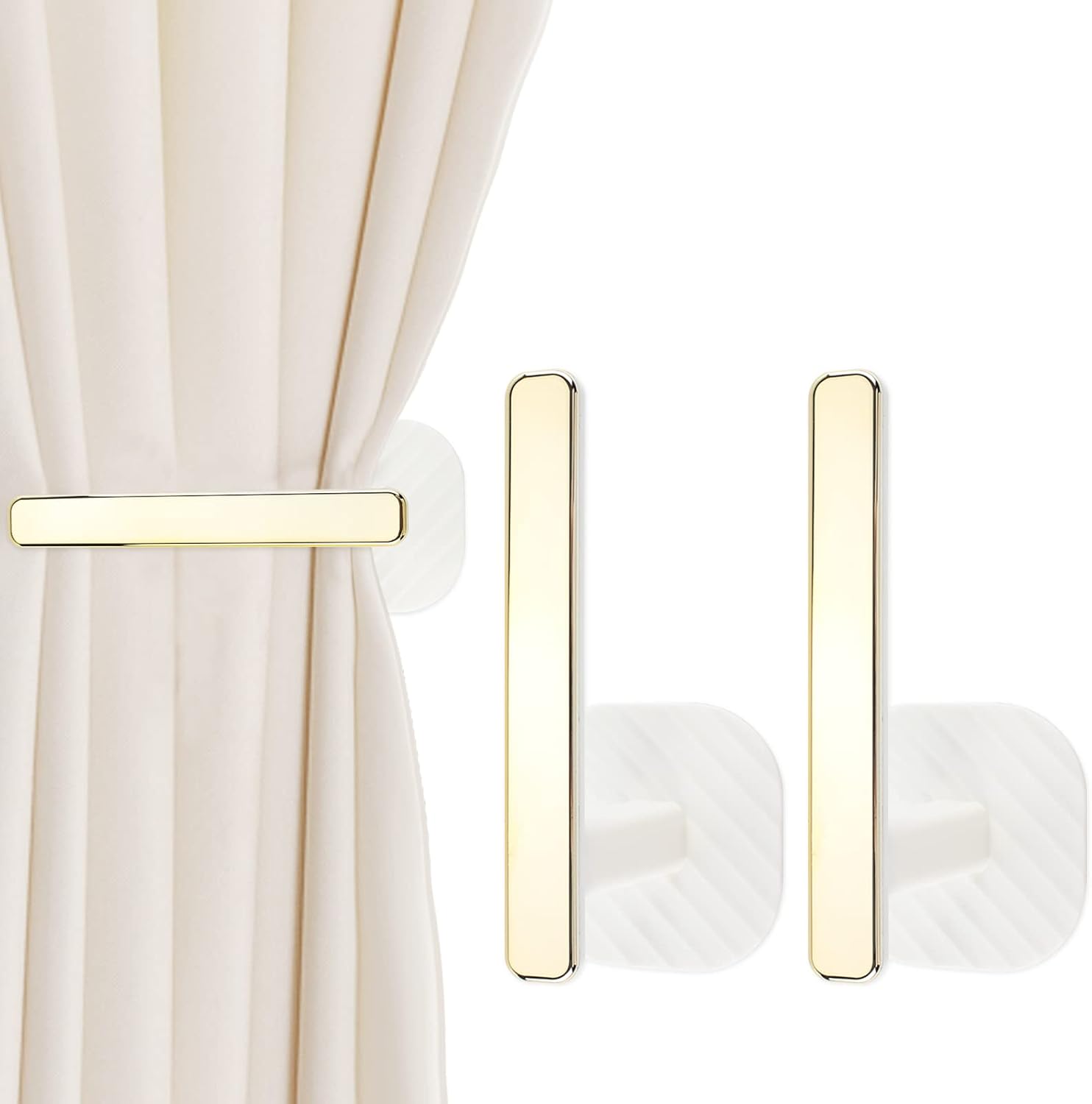 Curtain Holders Curtain Holdbacks Self Adhesive, Gold