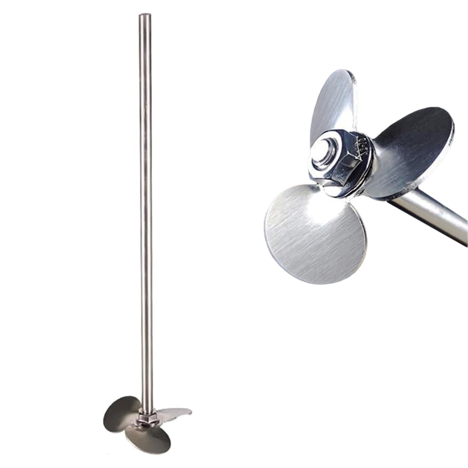 Agitador de hélice de 3 aspas de acero inoxidable 304, diámetro del agitador de 40 a 120 mm - 1,57 a 4,72 pulgadas, varillas de agitación mecánicas de laboratorio, 1 pieza(120x400mm/4.72x15.75in)