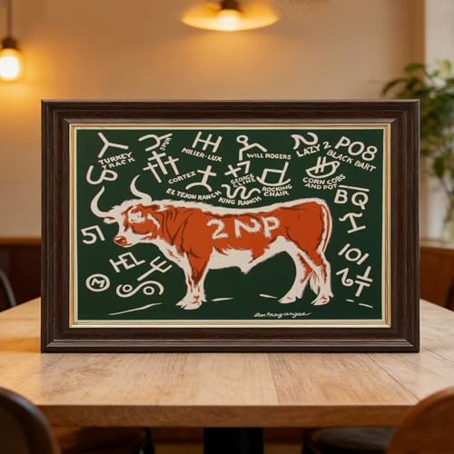 Cattle Brands poster WCYB Lon Megargee solution mur vide 45cm - 6