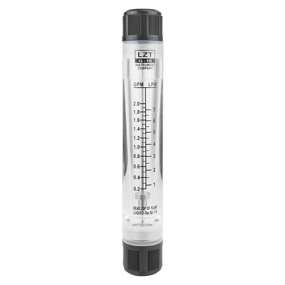 Nxtop Water Flow Meter Panel Type Flowmeter LZT G-15 (0.2-2.0 GPM 1-7 LPM)