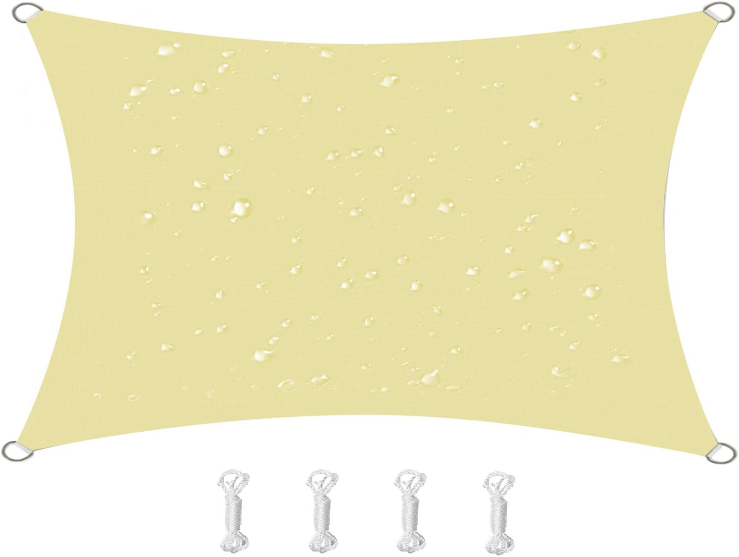 HOMPER 10'x13' Sun Shade Sails Canopy Effectively 95% UV Block, Oxford Fabric, for Patio, Balconies, Lawn Garden, Party, Outdoor Activities