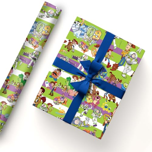 EYQQM Pack of 5 Gift Wrapping Paper 20 x 30 Kraft Paper Quality Wrapping Paper Sheets Pack for Kids Birthday Party Storage Festive Decoration (Stripes Themed Party)
