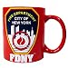 FDNY Mug 11oz Red New York Fire Department Coffee Mug, Official