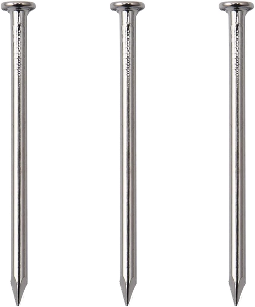 240pcs Hardware Nails, 1-1/2 Inches Nickel Plated Hanging Nails, Wall Nails for Hanging Picture, Wood Nails, Long Nails, Wire Nails (1-1/2 in)