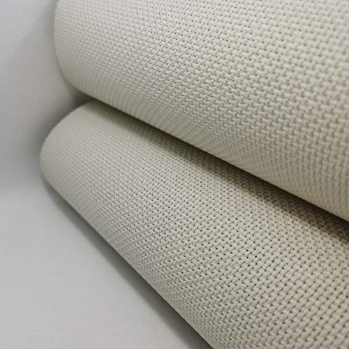 Image of 59 inch x 1 Yard 14ct Counted Cotton Aida Cloth Cross Stitch Fabric (Pearl Gray vy it)