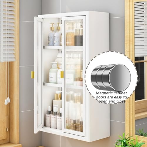 Slish Black Wall-Mounted Bathroom Cabinet - Over Toilet Storage Organizer with 5 Shelves, Space-Saving Solution for Bathroom & Laundry Room Efficiency, Modern Design for Small Spaces