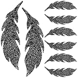 PACKOVE Parches Decorativos de Hierro Pedrería en Forma de Hoja, Parches Resistentes al Desgaste para Abrigos y Prendas Multifunción