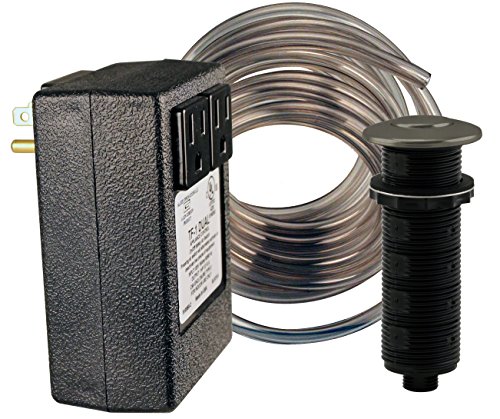 Westbrass RASB-2B3-12 Sink Top Waste Disposal Air Switch and Dual Outlet Control Box, Flush Button, Oil Rubbed Bronze