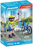 Playmobil 71732 Police Motorcyclist with Charging Terminal – Modern Police Bike, Action Role‑Play Set for Kids Ages 4+ - 1