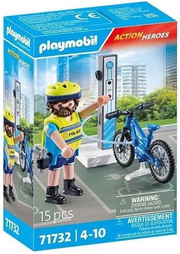 Playmobil Playmobil 71732 Policía en Bicicleta - Novedades 2025 - El Mundo Click 1 Playmobil 71732 · Policier cycliste avec borne de recharge