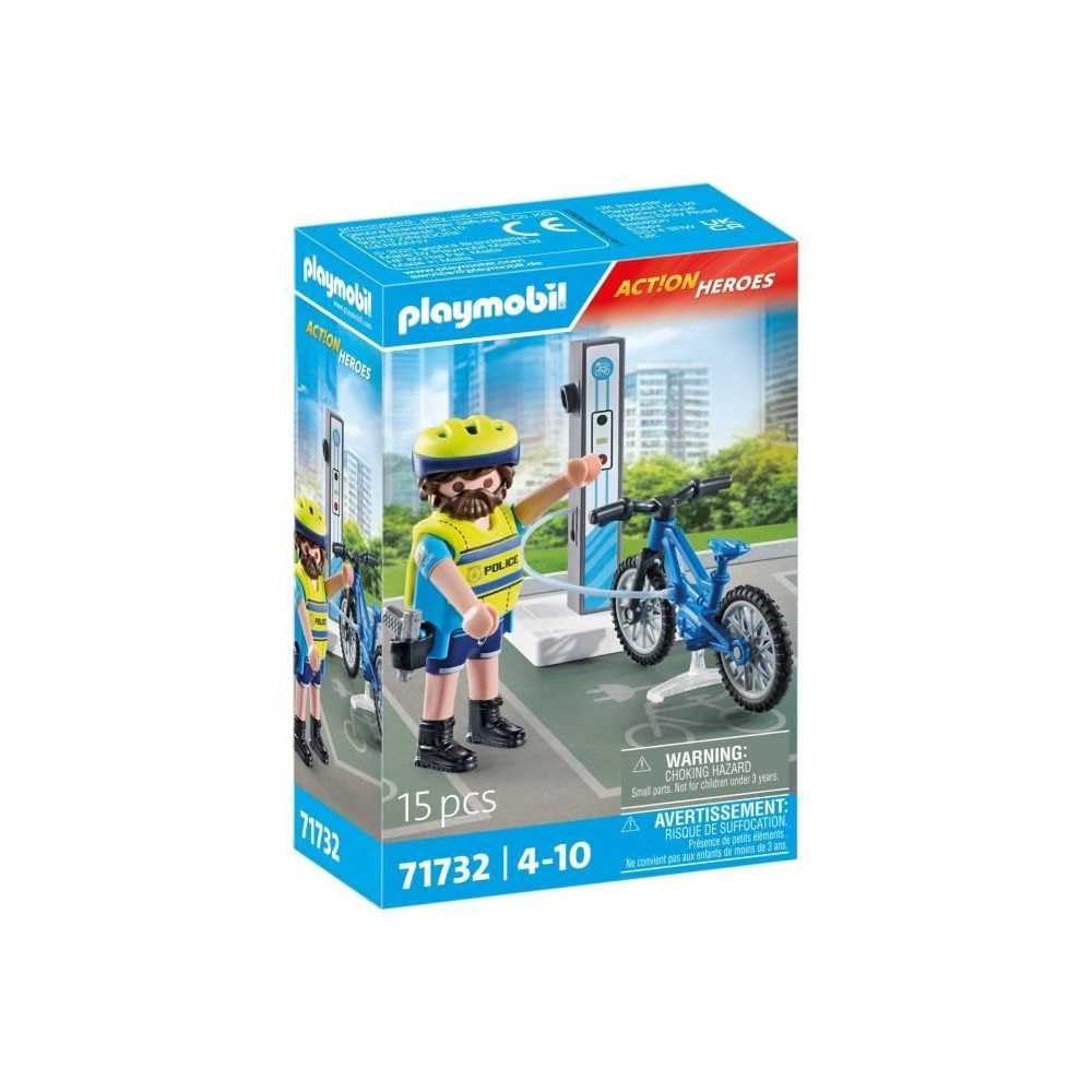 PLAYMOBIL 71732 Policier Cycliste with Recharge Terminal