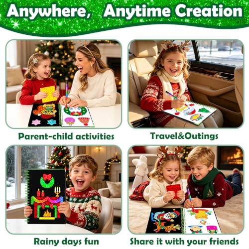Image of FUNNYB&G Foil Art Craft Kit for Kids, Christmas Crafts Gift Toy for Kids