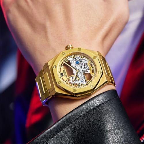 Image of OLEVS Automatic Watch for Men Self Winding Mechanical Luxury Business Stainless Steel Multi Calendar Waterproof Luminous Wrist Watches