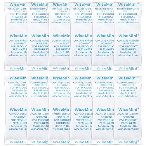 Wisesorb 20 Pcs 5 Gram Silica Gel Packets,Desiccant Packs for Fstorage,Moisture Absorber,Desiccant...
