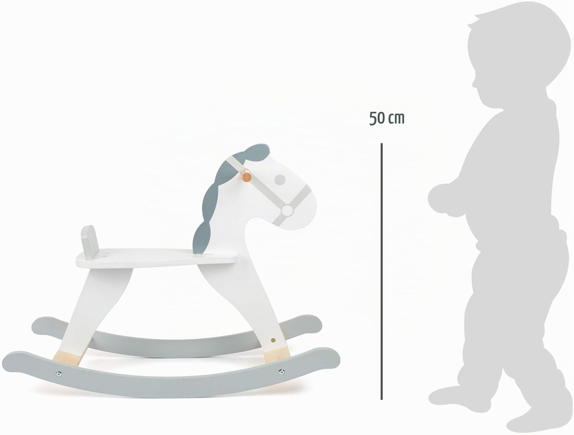 11523 Caballo balancín Skandi, de Madera, Small Foot, Juego de Roles también para niños más pequeños, diseño Moderno