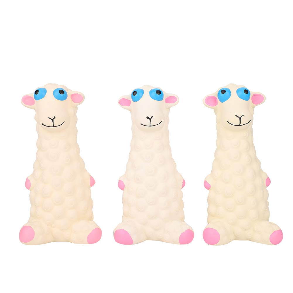 Dog Toy 3pcs 1in Latex Cute Sheep Shape Squeaky Desertcart