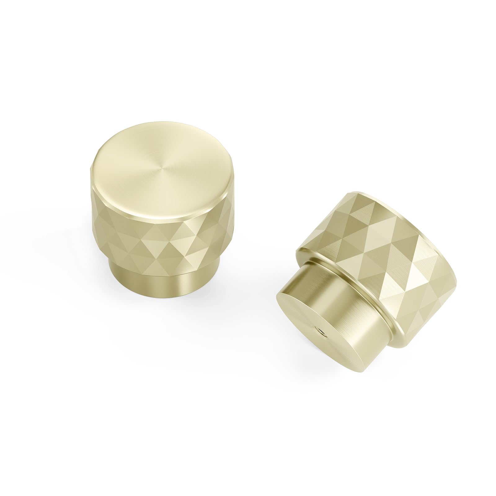 LONTAN 10 Pack Cupboard Door Knobs Aluminum Alloy Gold Drawer Knobs Modern Furniture for Kitchen Bathroom Cabinet，Easy Install with Screws