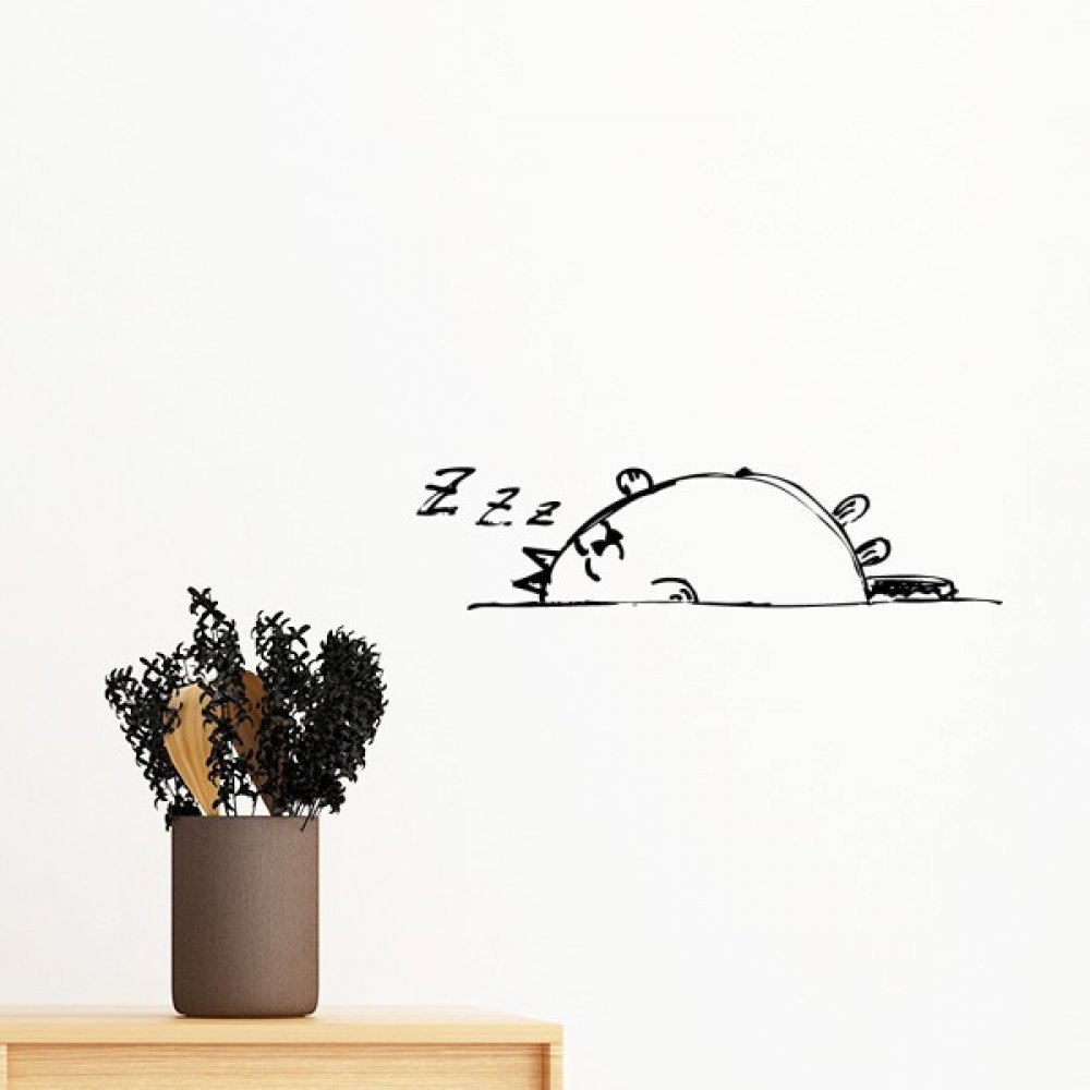 Sticker amovible chat paresseux papier peint repositionnable
