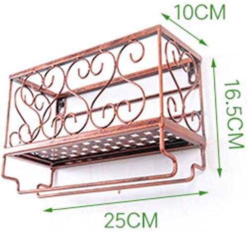 Miniatura 5 de MiroDo Estante de pared de metal retro para el hogar, bar, con soporte para vidrio, soporte de exhibición para organizar botellas de vino, 3