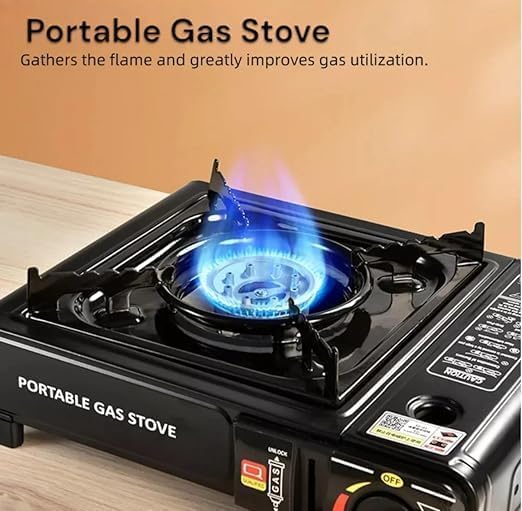 Image of Portable Gas Stove for Camping Stove for Outdoor Cooking with Carrying Case Butane Ges Stove For Outdoor, Travel Hiking Traking By Astrophile Camping Stove lpg Gas Travelling Stove for Cooking