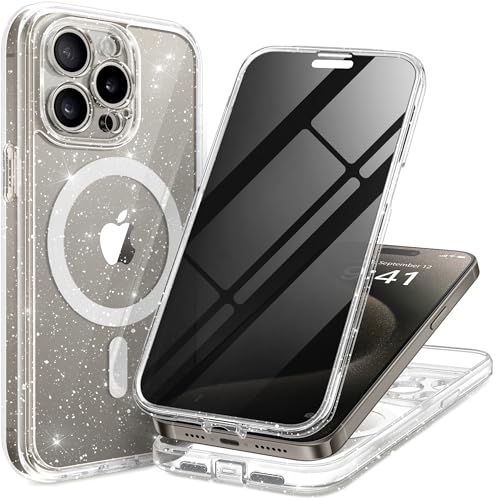 Coque iPhone 15 Pro Max intégrale haut de gamme avec verre de confidentialité