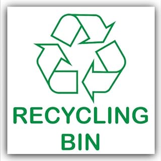 Recycling Bin-Adhesive Sticker-Recycle Logo Sign-Environment Label