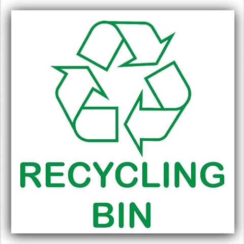 Recycling Bin-Adhesive Sticker-Recycle Logo Sign-Environment Label Cover