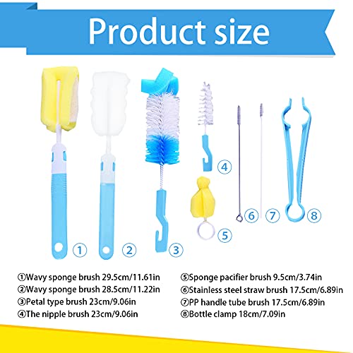 50% Off INVODA 8-Pack Bottle Brush Set with Detachable Handle - Image 3