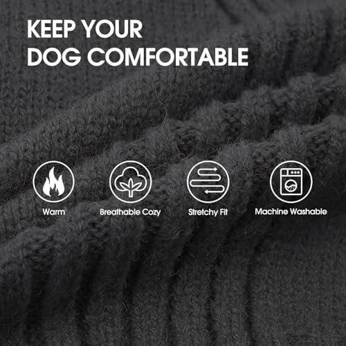 Image of Great Dane Sweater,5XL Extra Large Sweater for Giant Breed Dogs in Winter | Turtleneck Cold Weather Outfit, For Senior & Short-haired Giant Dog Clothes, Elastic Pullover for Saint Bernard,Mastiff