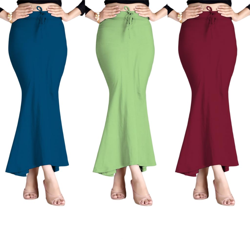 Women's Lycra Shapewear Petticoat - Saree Shapewear for Slim Look & Comfort Shapwear Pack of 3Shapwear-F-image-49