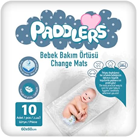 Paddlers Yumuşak Bebek Bakım Örtüsü 60 x 60 (1 x 10 adet) - Görsel 1