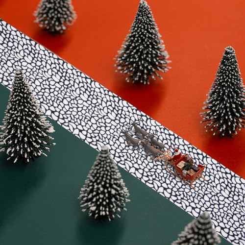 Acessórios de vila de Natal Tapete de rua de vila de Natal Decorações de tijolos de neve Estrada de
