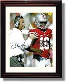 Ohio State Football - J.T. Barrett, Urban Meyer Autograph Promo Print - Framed 8x10