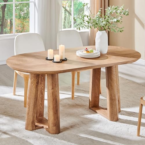 OKD 63" Dining Table for 6-8, Oval Dining Room Table