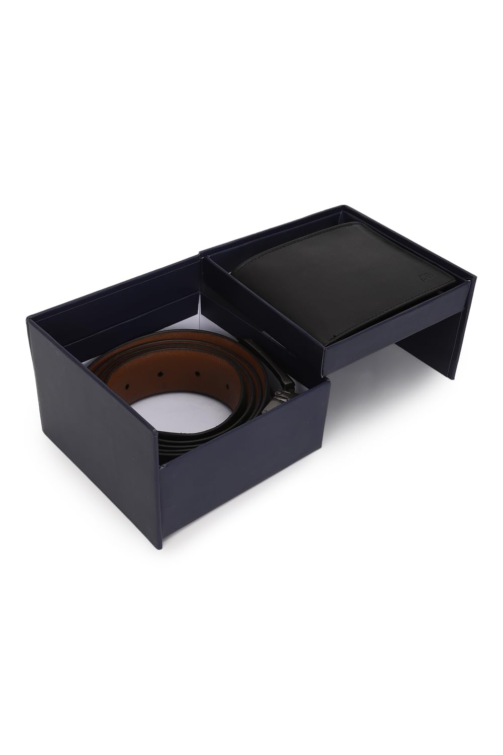peter england Men Black Textured Belt and Wallet-picture-38