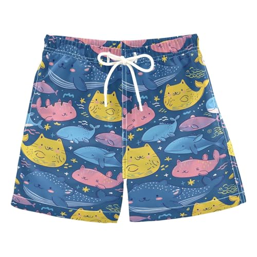 senya Cartoon Cute Fish Boys Swim Trunks Toddler Shorts Swimwear Boardshorts