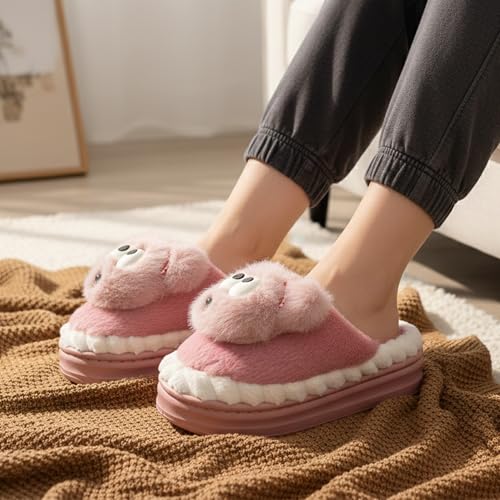 Image of VRITRAZ Women's Comfort Slip On Closed Toe Warm Winter House Clog Indoor Slipper with Cute Print and Degins
