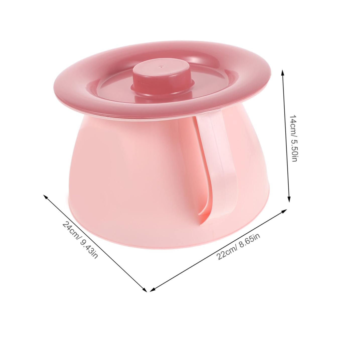 Milisten Potty Bucket with Lid, Portable Plastic Training Toilet, Pink Potty Seat Suitable for Travel and Bedside Use