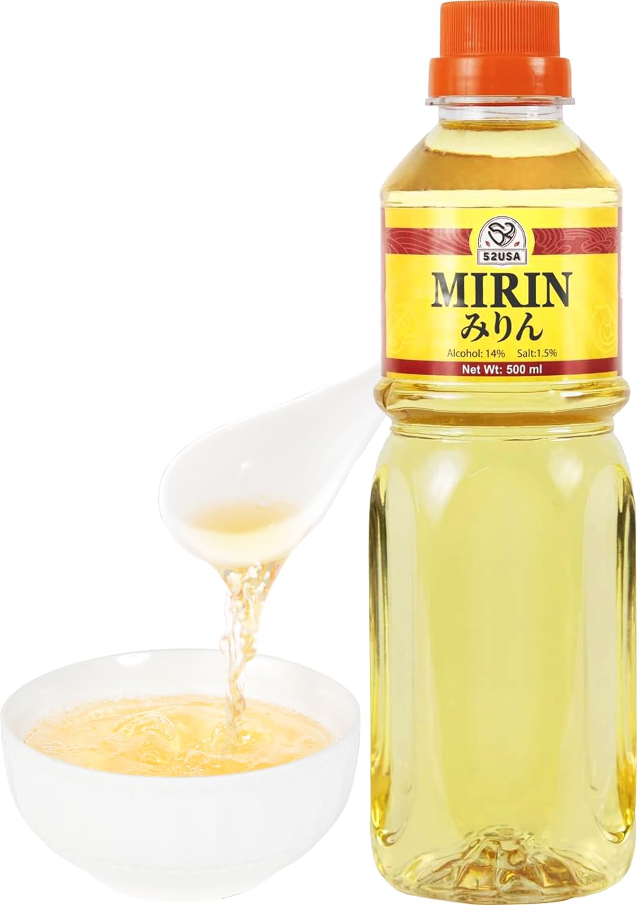 52USA Mirin Cooking Wine, Authentic Japanese Seasoning for Sauces, Marinades, and Glazes, 16.9 FL OZ Bottle : Everything Else