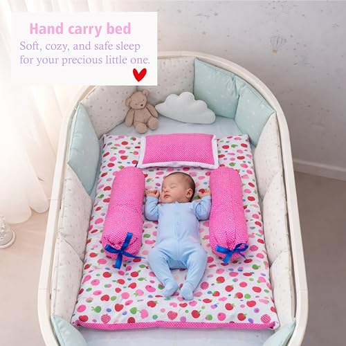 Image of Infantbond 56 In 1 Baby Products All New Born Combo|Gift Set|Essentials|Hospital Kit|Clothes|Infant Essentials|Baby Shower|Complete Daily Items Combo(0-6 Months) (Apple) (Pink For Baby Girl)