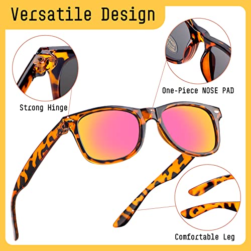 Innocheer Bulk Sunglasses For Kids, Leopard Vintage Toddler Girl Sunglasses Party Favors For Kids Beach Pool Party Age 3-12 (8 Packs Sunglasses) #TOP3