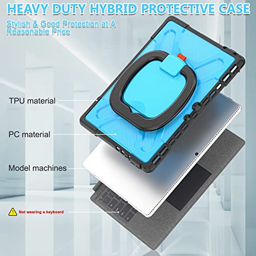 Coque antichoc Microsoft Surface Pro 8 avec béquille robuste bleue - 2