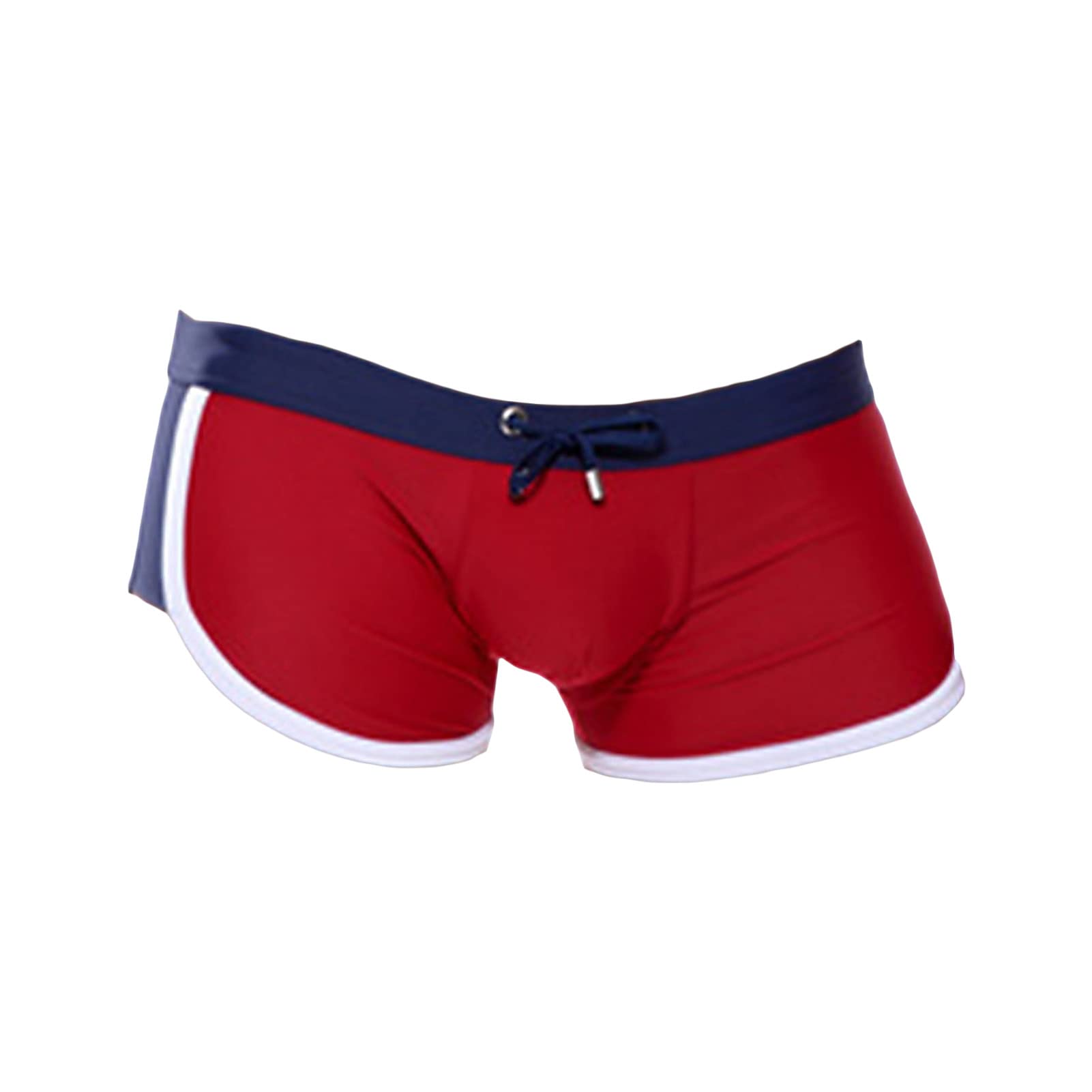 JEShifangjiusu Mens Swimsuit Adjustable Low Waist Beach Swim Briefs Swimming Shorts Square Leg Board Short Bathing Suit