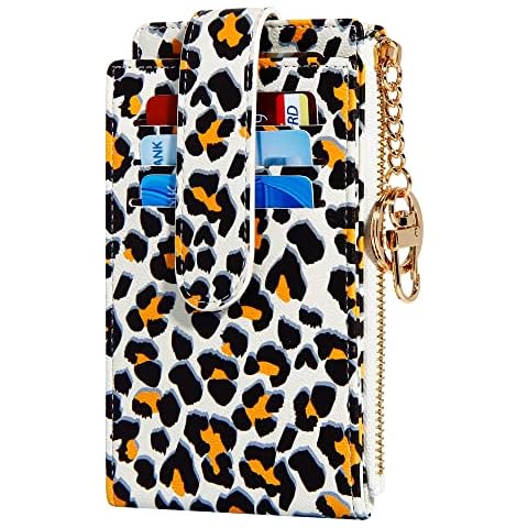 OIDERY RFID Card Holder Wallet for Women Slim Bifold Zipper Card Organizer Wallets with Gift Box Cover