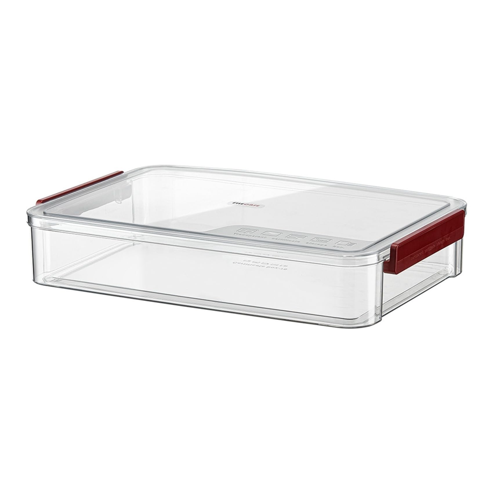 2X Boîte de Rangement Transparente A4 en Plastique Portable pour Documents, Papeterie, Fournitures Scolaires, de Bureau, Bordeaux