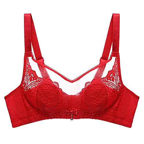 Soutien-gorge push-up WENJUN en dentelle rouge pour sublimer vos tenues de tous les jours